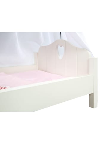 roba Puppenbett 'Fienchen' - inkl. textiler Ausstattung, Bettwäsche & Himmel - Weiß