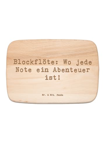 Mr. & Mrs. Panda Frühstücksbrett Spruch Abenteuer Blockflöte mit... in Transparent