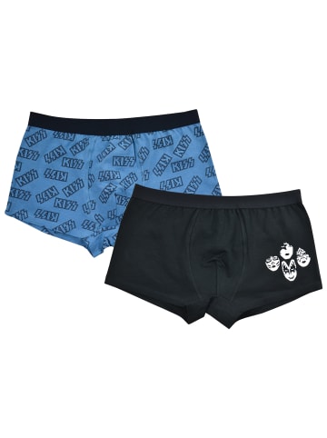 Kiss 2er Pack KISS Boxershorts in blau/schwarz