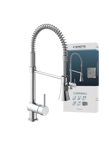 Franz Joseph Schütte CORNWALL Spiralfeder Spültischarmatur, Chrom