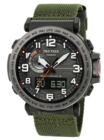 Casio Pro Trek Outdoor Solar-Funkuhr Monte Tamaro Schwarz / Grün