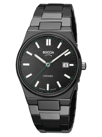Boccia Herrenuhr Keramik/Titan mit Saphirglas Schwarz