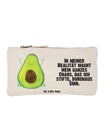 Mr. & Mrs. Panda Schminktasche Avocado Glücklich mit Spruch in Weiß