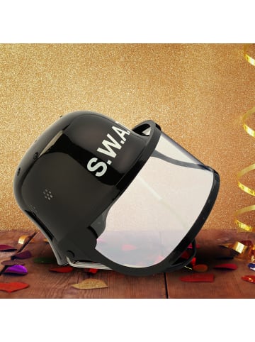 relaxdays SWAT Helm in Schwarz - (B)22,5x (H)24,5 x (T)28 cm
