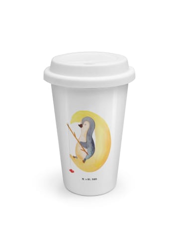 Mr. & Mrs. Panda Thermobecher Pinguin Mond ohne Spruch in Weiß