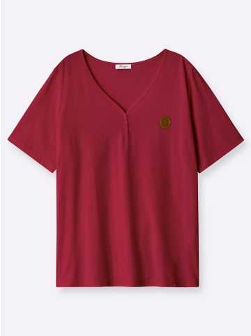 sheego Kurzarm-Shirt in kirsche