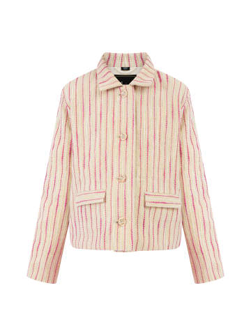 faina Mädchen Blazerjacke in Pink Wollweisser Streifen