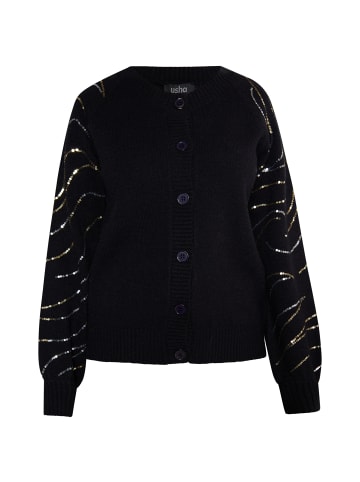 usha BLACK LABEL Strick Cardigan in Schwarz