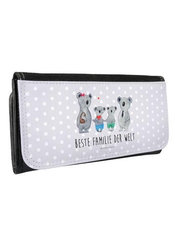 Mr. & Mrs. Panda Frauen Portemonnaie Koala Familie zwei mit Spruch in Grau Pastell