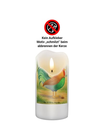 Mr. & Mrs. Panda Kerze Hahn Korn Design ohne Spruch in Weiß