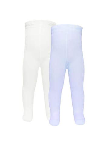 ewers 2er-Set Strumpfhose 2er Pack Uni in hellbleu & latte
