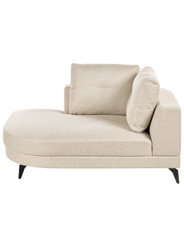 Beliani Chaiselongue MARUM in Beige/Schwarz - (W) 111 x (H) 88 x (L) 151 cm