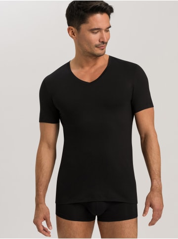 Hanro V-Shirt Cotton Superior in Schwarz