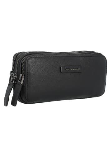 Piquadro Modus Special Handgelenktasche Leder 20 cm in black