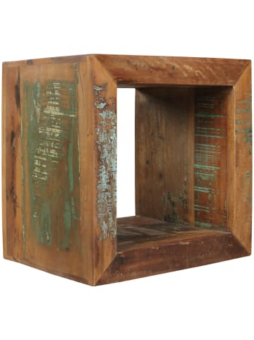 KADIMA DESIGN Beistelltisch | Massivholz, 45x45x35cm, Ablage