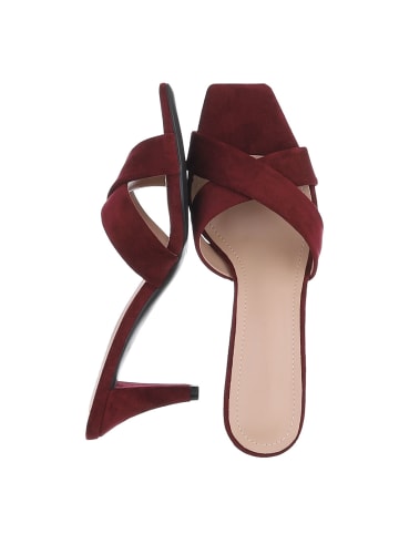 Ital-Design High-Heel Sandalette in Weinrot