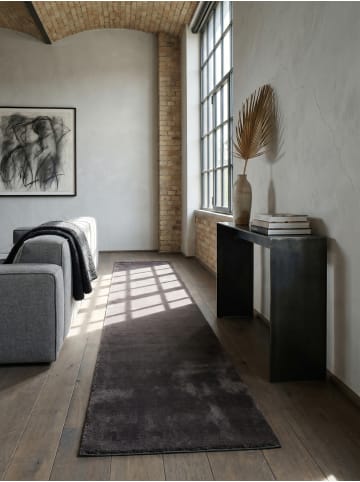 KADIMA DESIGN Läufer Uni rutschhemmend pflegeleicht Wohnzimmer Schlafzimmer Flur in Anthrazit