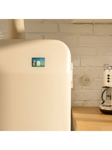 Mr. & Mrs. Panda Kühlschrankmagnet Maus Sterne Design mit Spruch in Weiß