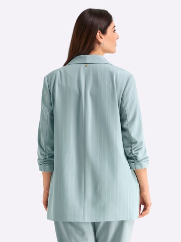 sheego Blazer in kalkmint-ecru-gestreift