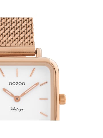 Oozoo Analog-Armbanduhr Oozoo Vintage Series rosegold extra groß (ca. 26x26mm)