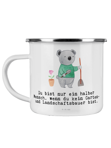Mr. & Mrs. Panda Teetasse Garten- und Landschaftsbauer Herz mit ... in Weiß