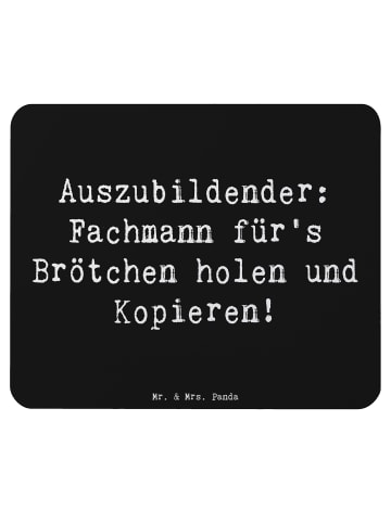 Mr. & Mrs. Panda Mousepad Spruch Auszubildender Profi mit Spruch in Schwarz