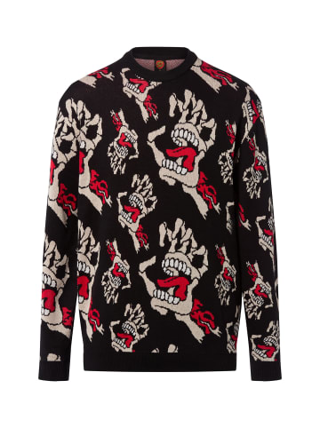 Santa Cruz Pullover Bone Hands in schwarz rot - 0001