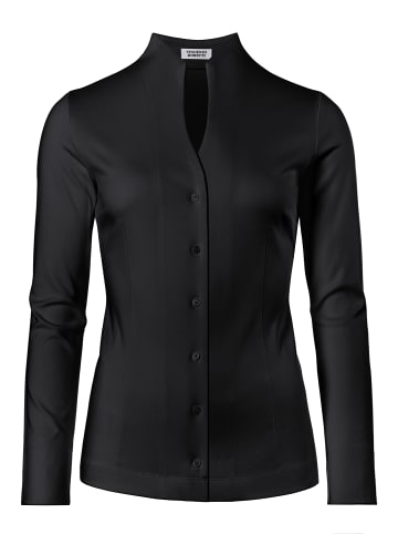 Vincenzo Boretti Bluse tailliert in schwarz