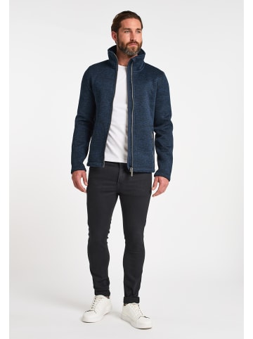 ICEBOUND Herren Strickfleecejacke in Marine Melange
