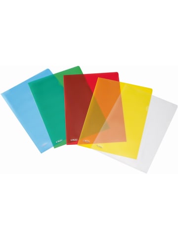 Herlitz Aktenhülle Pyramide A4 110my PP glänzend Packung mit 10 Stück farbig sortiert