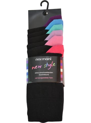 normani 6 Paar Socken New Style in Pink/Rosa/Flieder/Mint/Türkis/Lila