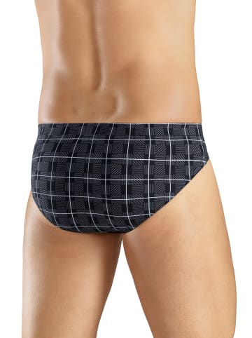 H.I.S Slip in anthra / schwarz / grau / streifen / karo