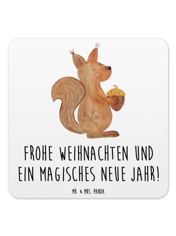 Mr. & Mrs. Panda Untersetzer Eichhörnchen Weihnachten mit Spruch in Weiß