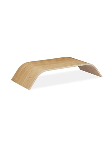 relaxdays 2 x Monitorständer in Natur - (B)52,5 x (H)10 x (T)24 cm