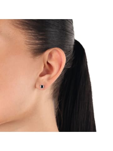 Amor Ohrstecker Silber 925, rhodiniert in schwarz