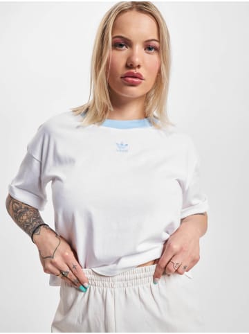 adidas Cropped T-Shirts in white/clear sky