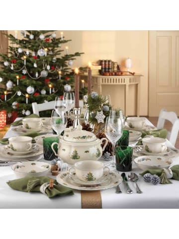 Seltmann Weiden 6er Set Teeuntertassen Marieluise Weihnachten ø 13 cm in weiß-grün