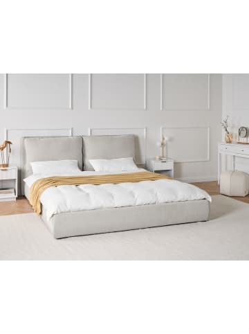 Beliani Wasserbett BAJONNA in Grau/Schwarz - (W) 200 x (H) 94 x (L) 235 cm