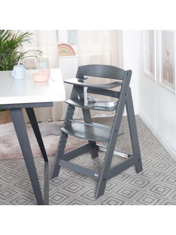 roba Treppenhochstuhl 'Sit Up Flex' - Hochstuhl mitwachsend aus Holz - Anthrazit