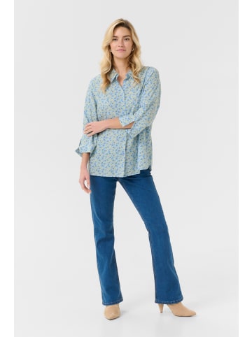 Cream Langarm - Hemd CRTiah in Blue Yellow Small Floral