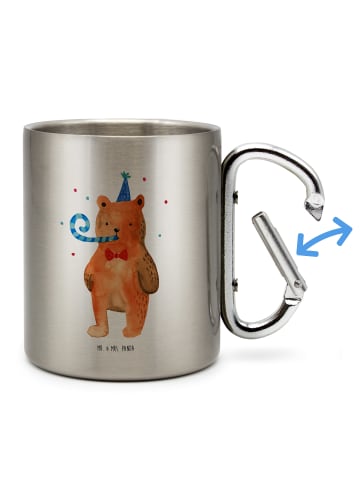 Mr. & Mrs. Panda Thermobecher Bär Geburtstag ohne Spruch in Silber