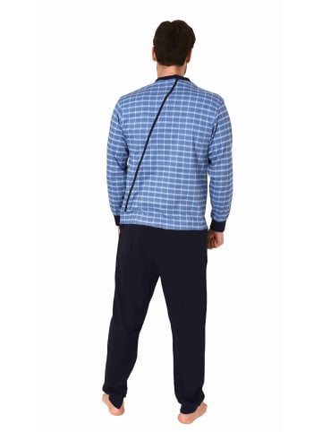 NORMANN Pflegeoverall langarm EteileSchlafanzug Reissverschluss - 77801 in blau