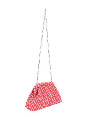 IZIA Women Clutch in Orange Multicolor