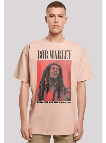 F4NT4STIC Heavy Oversize T-Shirt Bob Marley Songs Of Freedom Reggae Music in amber