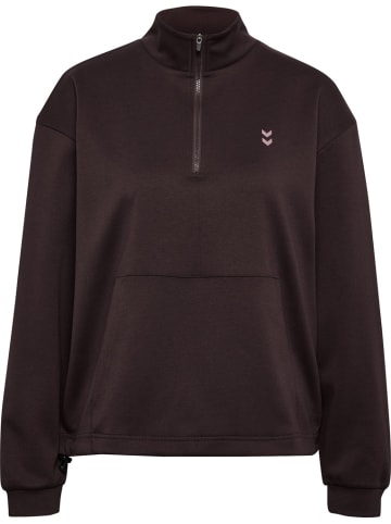 Hummel Trainingsjacke "Yoga Soft Halfzip W Jacket" in Braun