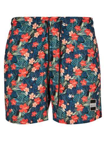 Urban Classics Badeshorts in blk/tropical