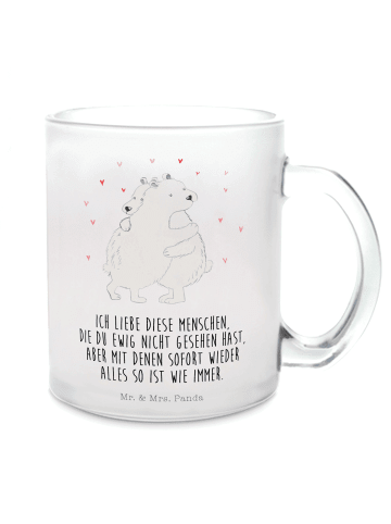Mr. & Mrs. Panda Kaffeetasse Eisbär Umarmen mit Spruch in Transparent