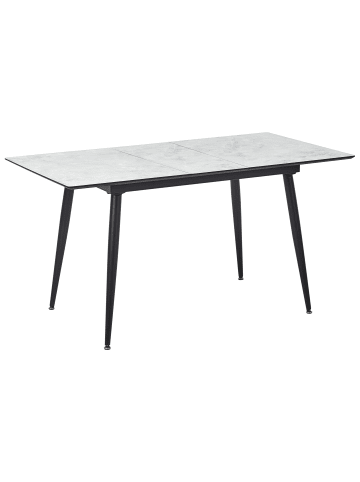 Beliani Esszimmertisch EFTALIA in Weiß/Schwarz - (W) 80 x (H) 75 x (L) 120 cm