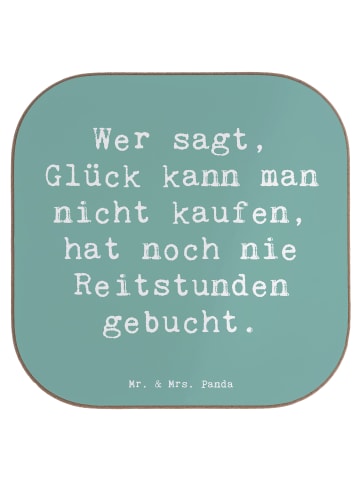 Mr. & Mrs. Panda Holz Untersetzer Spruch Reitlehrerin Freude mit... in Meeresbrise