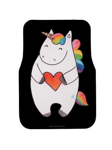 Mr. & Mrs. Panda Automatte Einhorn Herz ohne Spruch in Schwarz